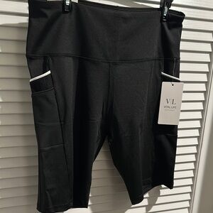 Vital Life Activewear Wide band Athletics Shorts with two media pockets on sides